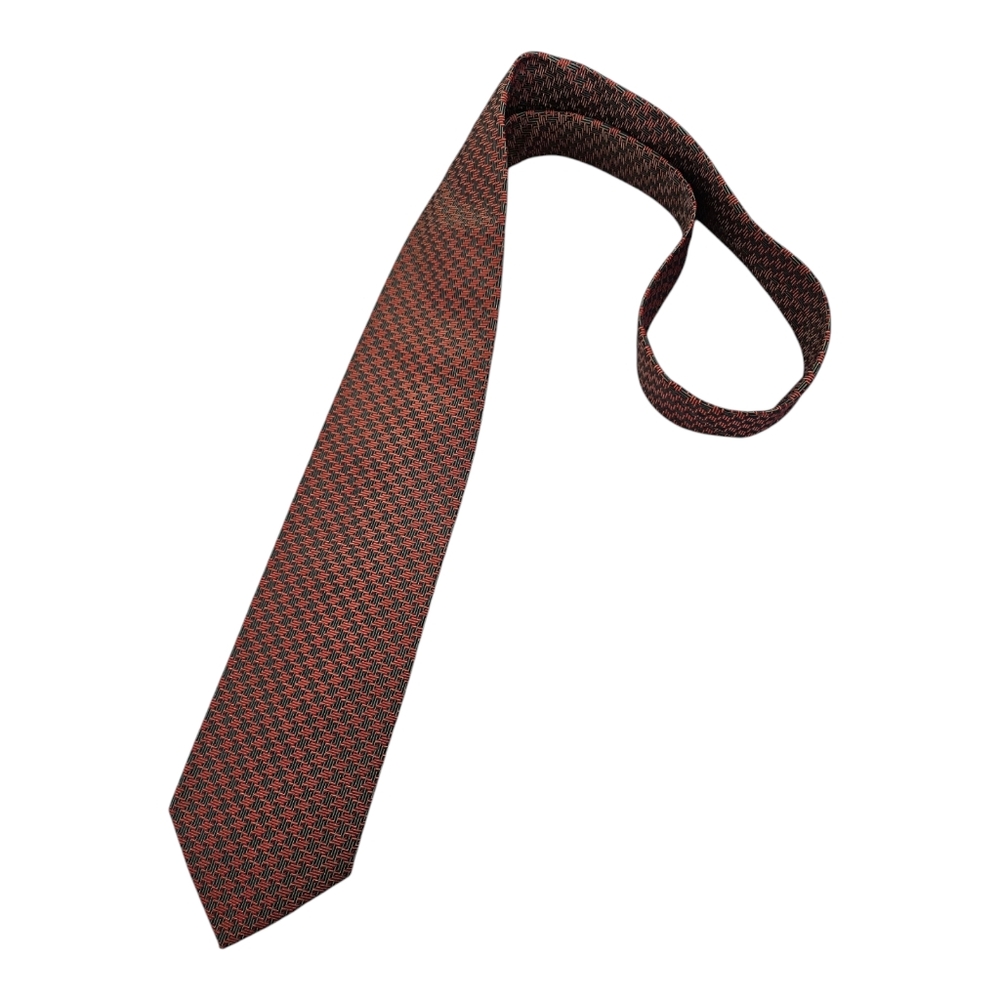 DRAKE'S Red/Blue Geometric Silk LUXURY Tie HANDMADE ENGLAND